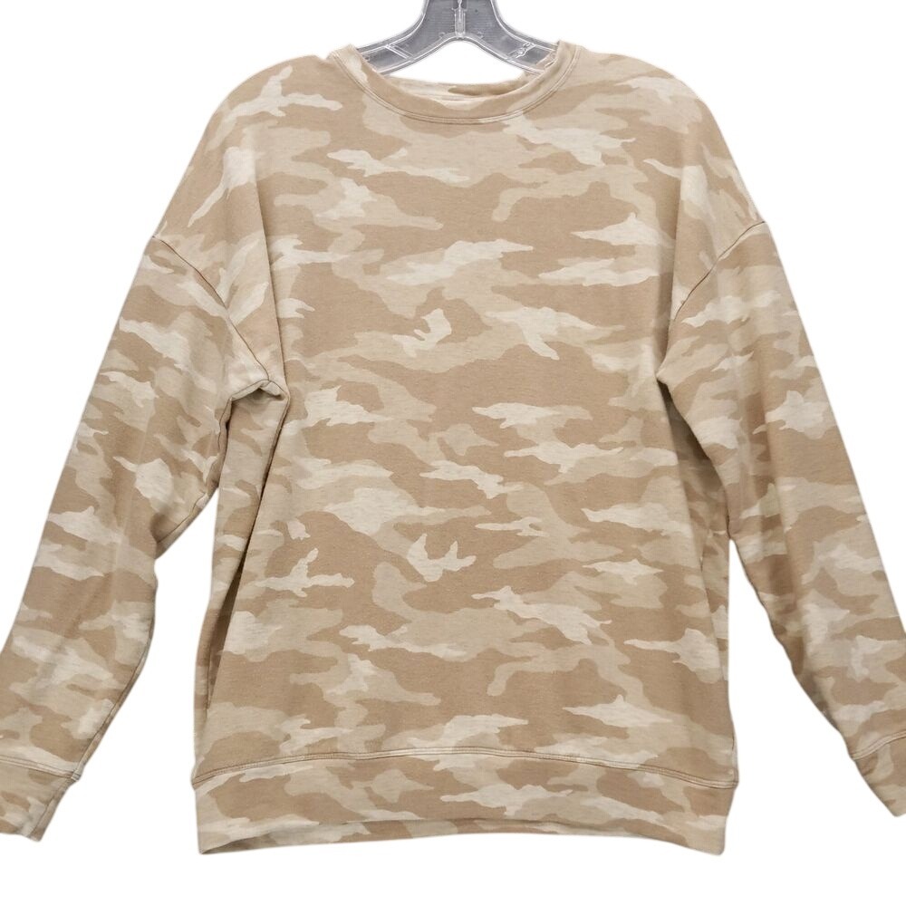 Athleta Desert Camo Crewneck Sweatshirt Tencel Blend Pullover Sz‎ S